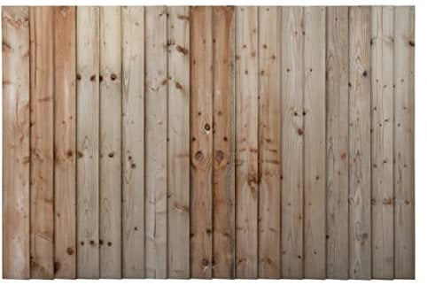 Premium Closeboard Fence Panel - Heavy Duty Vertical Feather Edge Fence Panels (Height 4ft (121.5cm) with Capping - Natural (Light Green))