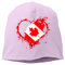 Flag of Canada Heart Winter Knitted Beanie Mützen für Herren Cuffed Skull Cap Beanies Watch Hat für Damen