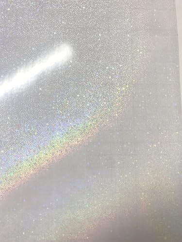 Selbstklebende Sticker, glitzernde Sandstern, transparent, holografische Vinyl-Overlay-Blätter, 10 Stück