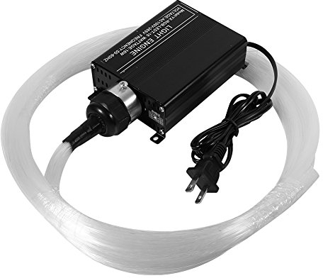 Glasfaser LED Licht, 16W RGBW Lichtgenerator Glasfaser RGB LED Sternenhimmel mit Fernbedienung 150 Lichtfasern Sternenhimmel LED Glasfaser für Schlafzimmer Esszimmer Hochzeit Weihnachten(EU-Stecker)