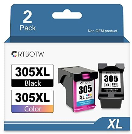 CRTBOTW Remanufactured 305XL 305XL HP 305 XL Tintenpatrone Combo Pack für HP 305 Tintenpatronen für DeskJet 2710 2720 DeskJet Plus 4100 4130 Envy 6010 6030 Envy Pro 6420 6430 (Schwarz & Farbe)