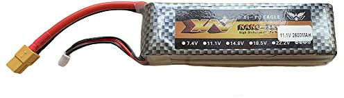 Pièces de rechange 11.1V 2600mAh 3S Lipo Battery XT60 Plug Charger Appliquer sur les bateaux atomiques sans balais avec télécommande (1 batterie)