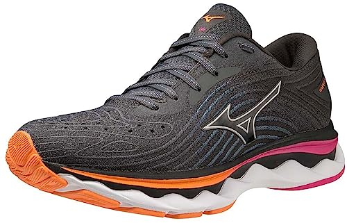 Mizuno Wave Sky 6 Scarpa Running da Strada per Donna Nero Rosa Arancione 40.5 EU
