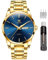 OLEVS Herren Casual Analog Quarz Armbanduhr Großes Zifferblatt Minimalistische Luxus Edelstahl Uhren Herren Luxus Leuchtend Wasserdicht Leicht Lesen Datum