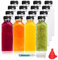 YBCPACK 16 Pack 350 ml Clear Plastic Juice Bottles with Lids for Mini Fridge, 12 oz Empty Reusable Drink Containers for Smoothie, Milk, Juicing, and Other Drinkings.