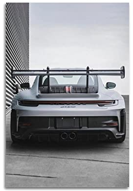 ESTE Sportwagen 911 GT3 RS Reitstock Supercar Rennwagen Poster - Dekorative Malerei Leinwand Wandkunst - Moderne Familie Schlafzimmer Dekor - 30 x 45 cm