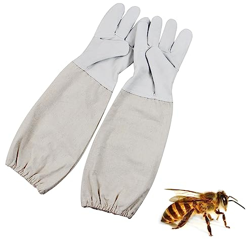Imkerhandschuhe aus Ziegenleder Imkerhandschuhe Herren Schutzhandschuhe Bienenzucht Handschuhe Mit Belüftetem Ärmel Perfekt Schutz für die Imker Imkerei Versorgung Unisex Imkerhandschoenen