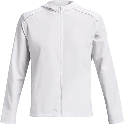 Under Armour Herren Storm Run Hooded Jacket Laufbekleidung Laufjacke White - Weiß L