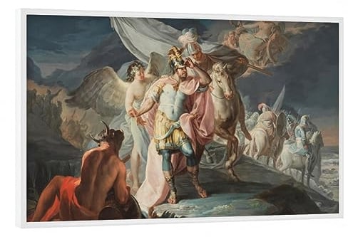 artboxONE Poster mit weißem Rahmen 90x60 cm Reise Der siegreiche Hannibal - Bild siegreich berühmt bildmaterial