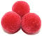 Yurosiay 100 Stück 1.5 cm Pompons Basteln Bunt Kleine Pompons Weich Flauschige Pompons Plüsch Pompons DIY Bommeln Basteln Plüschbälle Pompons für Kinder Erwachsene Kreative Handwerk Rot