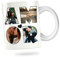 Taza de cerámica personalizada con foto. Taza personalizada para San Valentín con frase. Regalo original personalizado. (4 fotos y palabra AMOR)