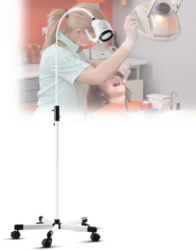 vanenferse Mobile Bodenstehende Zahnmedizinische OP-Lampe, Chirurgische Untersuchungslampe Für Gynäkologie, Ambulanz, Stomatologie, HNO, Haustierlampe, Flexible Schwanenhals