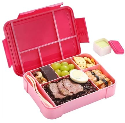 Rosa Kinderschlargedose Bento Box - Lunchbox & Reiseschlargedose für Kindergarten & Ausflüge