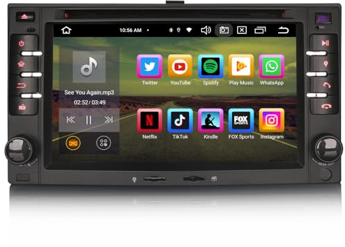 GONFEN Acht-Kern 4GB + 64GB Android 13.0 Autoradio Für Kia Sportage Carnival Ceed Sorento Rio Spectra mit Navigation GPS DAB+ DSP WiFi Bluetooth 5.0 Wireless CarPlay Android Auto SWC CD OBD2 DVR DVB-T