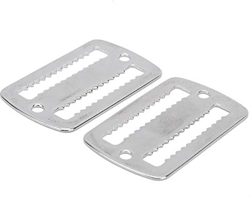 Pilipane Tauch-Gewichtsgürtelhalter aus Edelstahl, 2 Stück, Tauch-Gewichtsgürtelhalter, 316 Edelstahl-Tauchgurtband, Gleitstopper, Gewichtshalteklammern