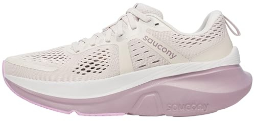 Saucony Women's Guide 18 Road Running Shoe, Moon/Quail, 40.5 EU