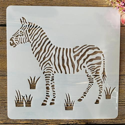 Schablonen zum Malen, 20 x 20 cm, Pferd, wiederverwendbar, Zeichnen, Bastelschablone zum Malen auf Holz, Stein, Wand, Fliesen, Möbel, Leinwand, Tagebuch, Muster H