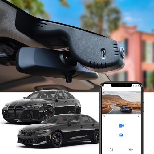 Fitcamx Dashcam 4K Kompatibel mit BMW 3 Series M3 G20/G21/G28/G80/G81 2020-2024 (HD2-3808), OEM Autokamera 2160P UHD Video WiFi, G-Sensor, Loop-Aufnahme, WDR Dash Cam Auto, Plug & Play, 64GB Karte
