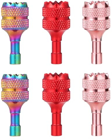 6stk Steuerknüppel, Mini Drohnen Controller Sticks Drohne Joystick Kompatibel Fernbedienung Steuerknüppel mit DJI Mini 3 Pro DJI RC Smart Controller-Zubehör(Schillernde Farbe Rosa Rot)