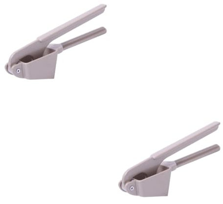 Garneck 2pcs Garlic Press Garlic Mincer Crusher Presser Tool Large Capacity (Grey)