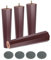 sourcing map 4Pcs Wood Furniture Legs, 9.84 Solid Wood Replacement Furniture Feet for Couch Sofa Cabinet,Dark Brown