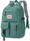 FIORETTO Lightweight School Backpack Womens, Cute School Bag for Girls, Laptop Rucksack Backpack for School Casual Daypacks Travel Backpack for College Work Dark Green