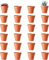 SZKKQKJ Lot de 24 Pots de Fleurs en Terre Cuite (3,5 x 3 cm), Mini Pots de Fleurs en Terre Cuite avec Trou de Drainage, pour la décoration intérieure et extérieure, réutilisables