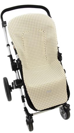 Funda de Verano para Silla Paseo Universal Rosy Fuentes- Colchoneta para Carrito Bebé- Transpirable-Compatible con Bugaboo, jané, Concord, Baby Jogger, Bebecar…-Camel