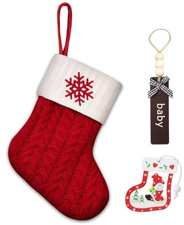 Homemari Personalisierte Weihnachtsstrümpfe mit Buchstaben 20cm Bestickter Nikolausstrumpf Weihnachtssocken Christmas Stockings hängende Dekoration für Kamin Weihnachtsbaum