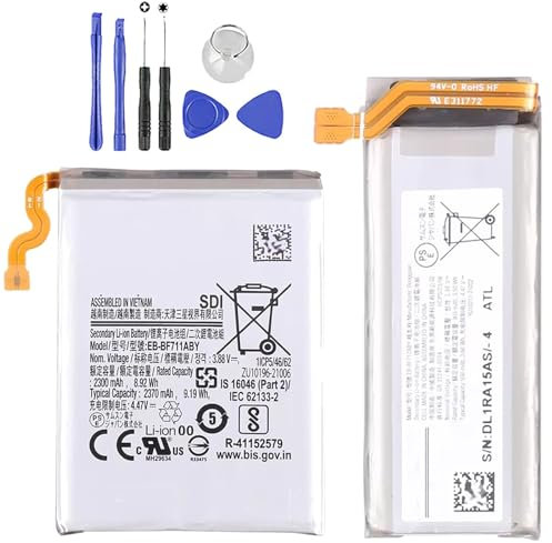 Akku kompatibel mit Samsung Z Flip 3 EB-BF711 + EB-BF712 (beidseitig) SM-F711B + Schraubendreher-Set