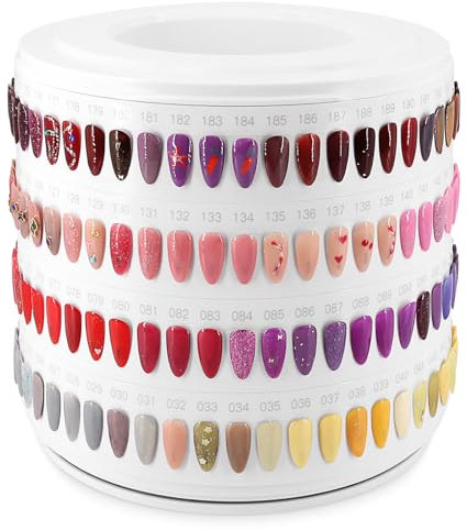 Nuancier Ongles 200 Couleurs Modèles de Présentation, Présentoir Ongles Nuancier Nuancier Vernis Semi Permanent pour Style Nail Art et Affichage Des Couleurs Manucure, Luxueux et Professionnel