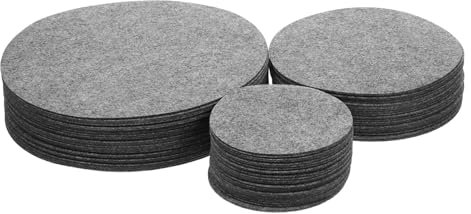 UTHCLO 144piezas Separadores De Fieltro Para Sartenes y Ollas Protectores De Almacenamiento Redondos Almohadillas Para Utensilios De Cocina