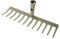 POPETPOP 2piezas Rastrillo De Jardín De Metal Resistente Mango Ergonómico para Airear Suelo y Recoger Rastrillo Multifuncional De Dientes para Jardinería y Césped