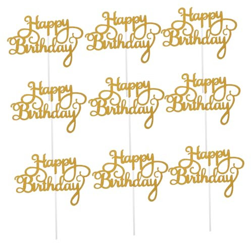 Alipis 10 Pièces insertion de gâteau d'anniversaire et toppers de gâteau d'anniversaire choix de gâteau de fête d'anniversaire ornements d'anniversaire de gâteau fournitures de fête