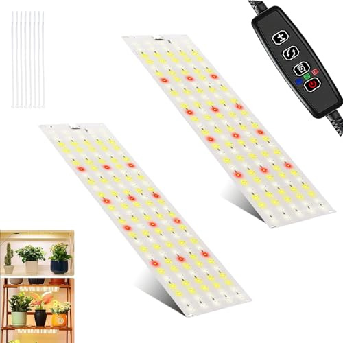 2 Stück Pflanzenlampe, 270 LEDs Vollspektrum Wachstumslampen mit Zeitschaltuhr 10 Arten von Helligkeit, Pflanzenleuchte, Pflanzenlicht Wachsen licht für Zimmerpflanzen