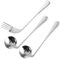 Ipetboom 1juego Cubiertos Curvados De Inoxidable Para Personas Mayores De Utensilios Tenedor y Cucharas Diseño Ergonómico Para Autoalimentación y La Alimentación De Pacientes