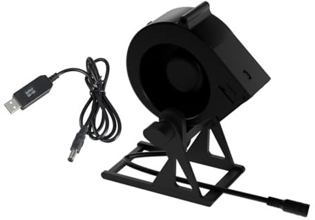 Javoryxh Circolatore d'aria desktop ventilatore USB 12 V aumenta filo multi angolo uso per raffreddamento e illuminazione 3800RPM 4.5W 20CFM