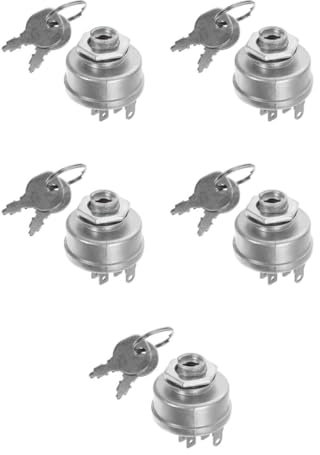 Toyvian 5 Pièces Commutateur Allumage de Tondeuse à Gazon Compatible Murray Clé Incluse pour Démarrage Sécurisé Remplacement Facile