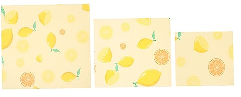 WRITWAA 1 Set Impacco Cera D'api Riutilizzabile Avvolgere Impacchi Cera D'api Coperture Sandwich Cibo Tela Cerata Panno Cera Sostenibile 3 Pezzi