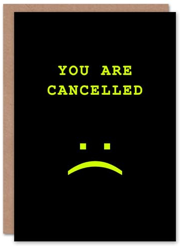 Wee Blue Coo Birthday Card You Are Cancelled Sad Face Funny Humour Modern