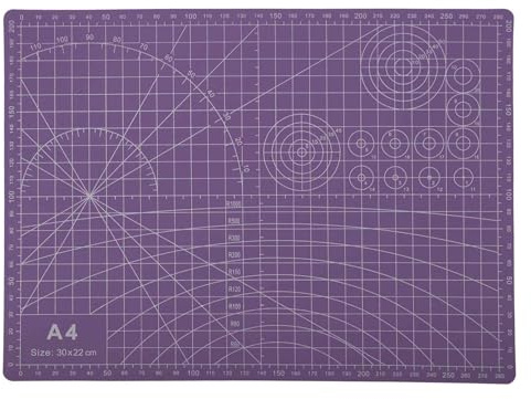 CAPASTEC Selbstheilende Schneidematte A4 Lila 1 Stück Für Nähen Basteln | PVC, Doppelseitig, Stoff, Scrapbooking, Quilten, Modellbau, Gravieren, Hobby