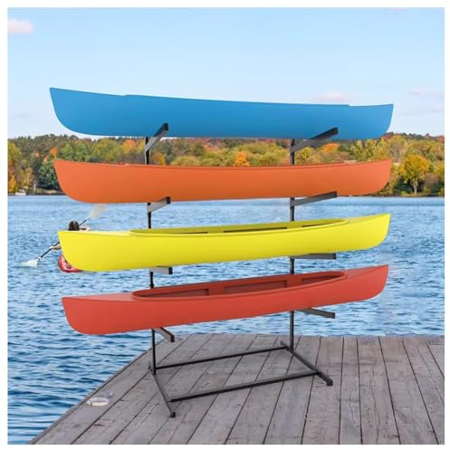 Heavy Duty Kayak Storage Rack - Freestanding Indoor/Outdoor Stand for Kayaks, SUPs, Canoes, Surfboards & Paddleboards - Durable Multi-Purpose