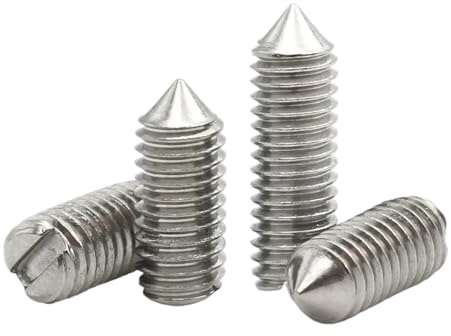 Lot de 10 vis sans tête à tête fendue en acier inoxydable 304, M1.6 M2 M2.5 M3 M4 M5 M6 A2-70, pointe conique(8mm)