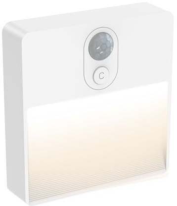 ANSMANN Nachtlicht mit Bewegungssensor und Montage Magnet, 4 Leuchtmodi warmweiß pink grün blau, wiederaufladbar via USB C Kabel, dimmbar kindersicher und energiesparend, Schlaflicht Kinder Babys