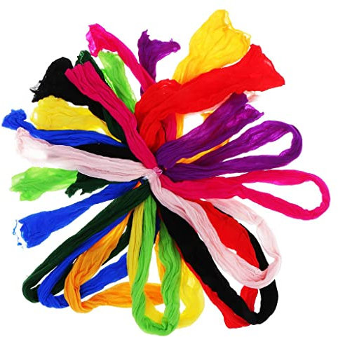 Sharplace 10x Mehrfarbige Nylonstrümpfe, handgefertigt Blumenherstellung, Hochzeit und Zuhause Nylonblumen Deko, Buntes Netz Stocking Nylon Stockings für Künstliche Seidenblumen DIY Basteln