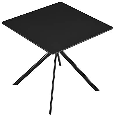 [en.casa] Esstisch - Schwarz 78x78x75cm - Küchentisch Esszimmertisch Besprechungstisch Konferenz-Tisch