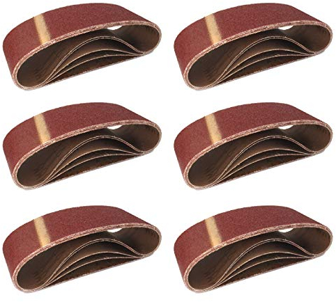 Nastri Abrasivi in Tessuto │ 10 pezzi │ 75 x 457 mm │ grana 120 │ per levigatrici a nastro │ Carta Abrasiva │ Set di Nastri Abrasivi