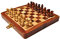 PALM ROYAL HANDICRAFTS Small Size 7.5x7.5 Inches Wooden Chess Board Game Set, Handcrafted Rosewood, Folding Secure Storage, Magnetic Pieces with Extra Queens Brown (7.5x7.5 inches)