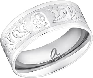 Amor Ring Edelstahl Damen Ringe, Silber, Kommt in Schmuck Geschenk Box, 9853946