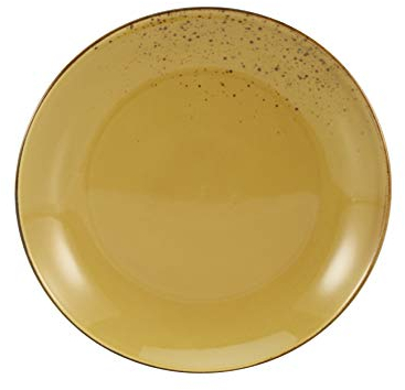 CreaTable, 21976, Serie NATURE COLLECTION, Curry, 6-teiliges Geschirrset, Speiseteller aus Steinzeug, spülmaschinen-und mikrowellengeeignet, Qualitätsproduktion
